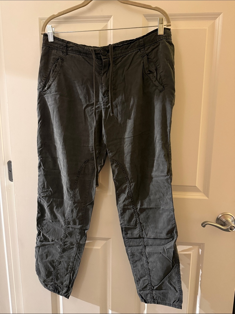 James Perse Charcoal Drawstring Cargo Pants